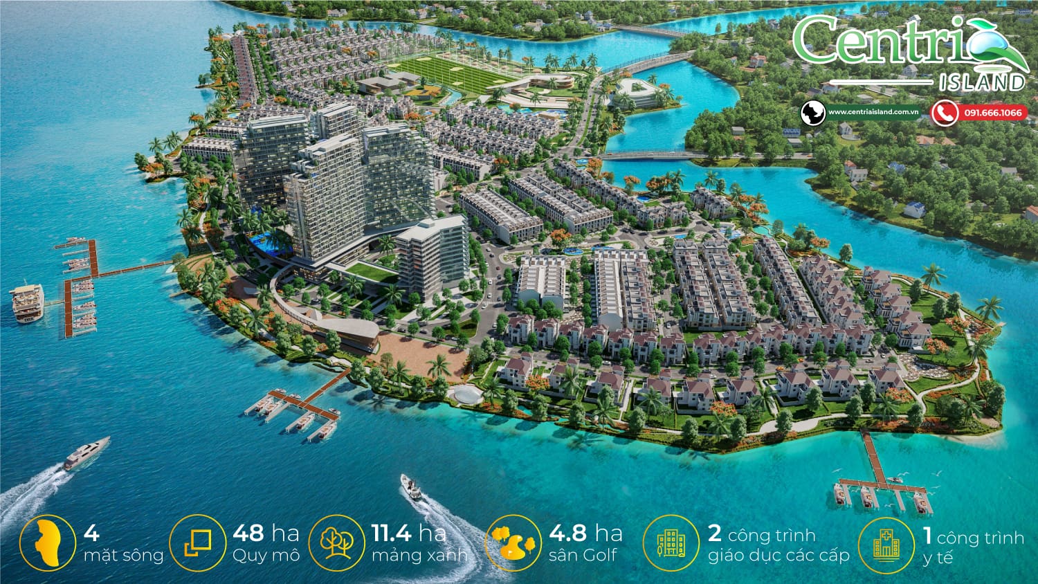 Dự án nhà phố biệt thự Centria Isalnd Cù Lao Tân Vạn